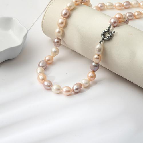 Natural Freshwater Pearl Necklace, for woman, Length:38 cm, Sold By PC