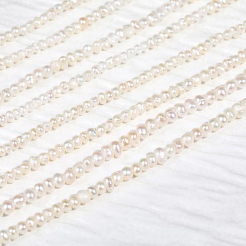 Cultured Potato Freshwater Pearl Beads, DIY, white, aboutuff1a1.5-1.8mm, Sold Per Approx 40-41 cm Strand