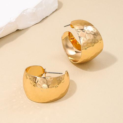 Tibetan Style Stud Earring, plated, for woman, gold, Sold By Pair