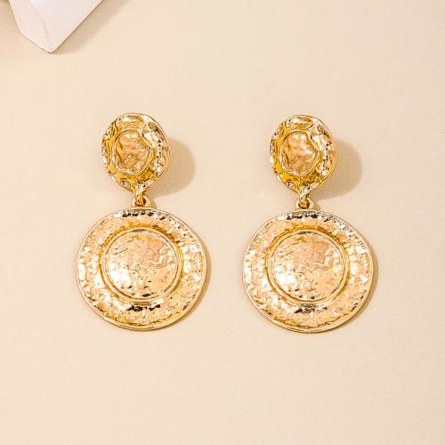 Tibetan Style Stud Earring, plated, for woman, gold, Sold By Pair