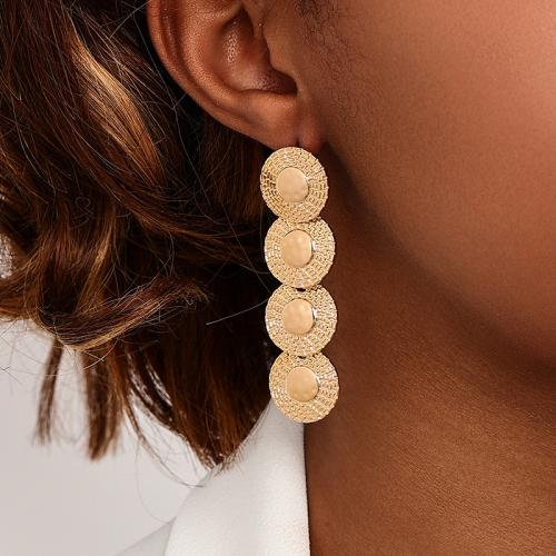 Tibetan Style Stud Earring, plated, for woman, gold, Sold By Pair