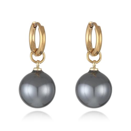 Acier inoxydable Levier Retour Earring, Acier inoxydable 304, avec perle de plastique, Placage, bijoux de mode & normes différentes pour le choix & pour femme, plus de couleurs à choisir, Vendu par paire