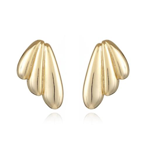 Brass Stud Earring, plated, different styles for choice & for woman, golden, Sold By Pair