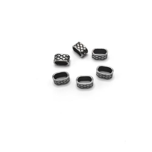 Edelstahl Lederschnur Verschluss, 304 Edelstahl, poliert, DIY, 5x10mm, verkauft von PC