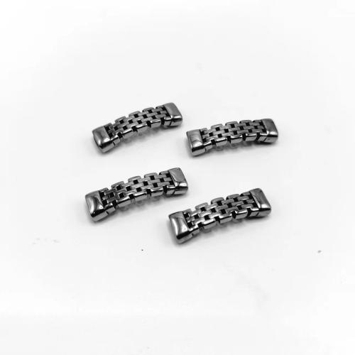 Stainless Steel Leather Cord Clasp, 304 Stainless Steel, polished, DIY, 4x8mm, Sold By PC