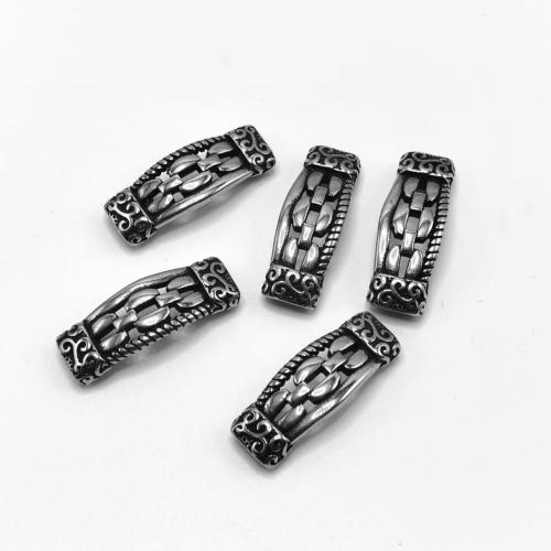 Edelstahl Lederschnur Verschluss, 304 Edelstahl, poliert, DIY, 3x8mm, verkauft von PC