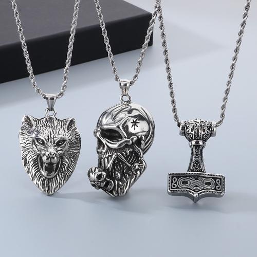 Stainless Steel Jewelry Necklace, 304 Stainless Steel, Vacuum Ion Plating, different styles for choice & for man, more colors for choice, Sold By PC