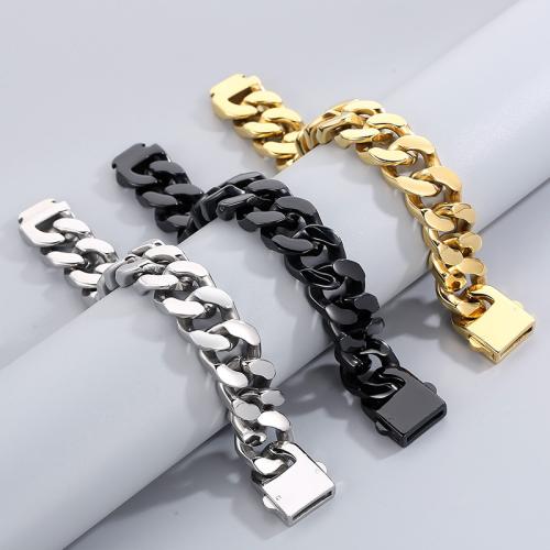 Stainless Steel Jewelry Bracelet, 304 Stainless Steel, Vacuum Ion Plating, different size for choice & for man, more colors for choice, Sold By PC