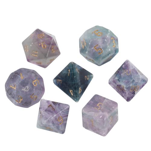 Dice for games, Purple Fluorite, Carved, different styles for choice, Sold By PC