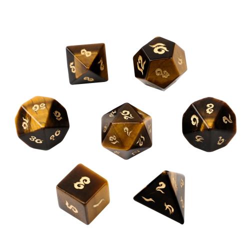 Dice for games, Tiger Eye, Carved, different styles for choice, Sold By PC