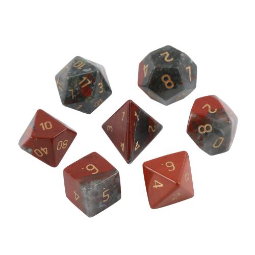 Dice for games, African Bloodstone, Geometrical Pattern, Carved, different styles for choice, Sold By PC