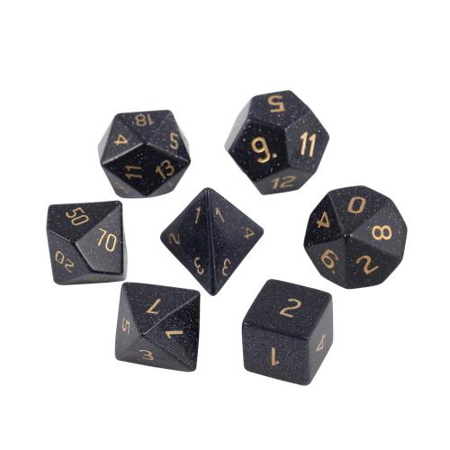 Dice for games, Blue Goldstone, Geometrical Pattern, Carved, different styles for choice, Sold By PC