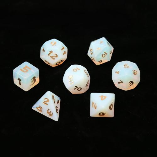 Dice for games, Opal, Geometrical Pattern, Carved, different styles for choice, Sold By PC