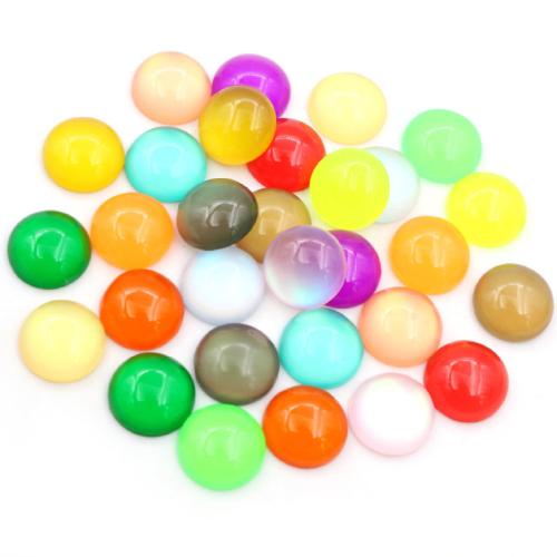 Resin flat back cabochon, Dome, DIY & different size for choice, more colors for choice, Approx 100PCs/Bag, Sold By Bag