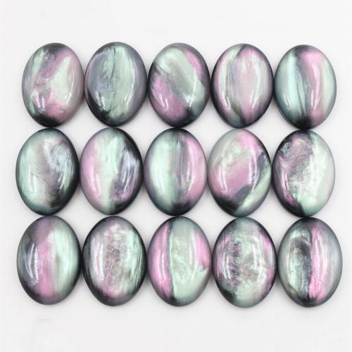 résine cabochon à arrière plat, ovale, DIY & normes différentes pour le choix, noire, Environ 100PC/sac, Vendu par sac