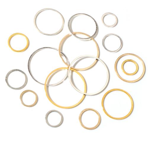 Messing Verbindungsring, Kreisring, plattiert, DIY & verschiedene Größen vorhanden, keine, frei von Nickel, Blei & Kadmium, 50PCs/Tasche, verkauft von Tasche