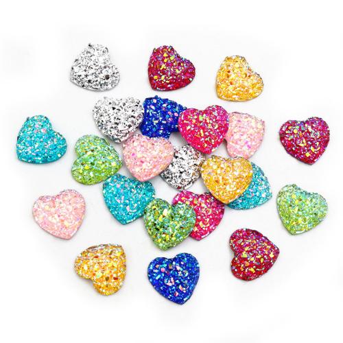 Fashion Resin Cabochons, Heart, DIY, more colors for choice, 12mm, Approx 100PCs/Bag, Sold By Bag