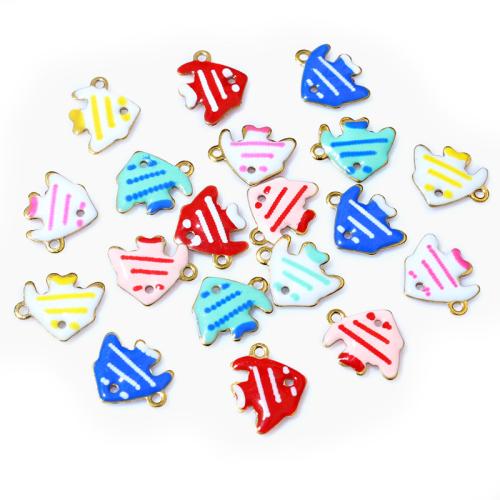 Stainless Steel Animal Pendants, 304 Stainless Steel, Fish, Vacuum Ion Plating, DIY & enamel, more colors for choice, 11x9mm, Approx 100PCs/Bag, Sold By Bag