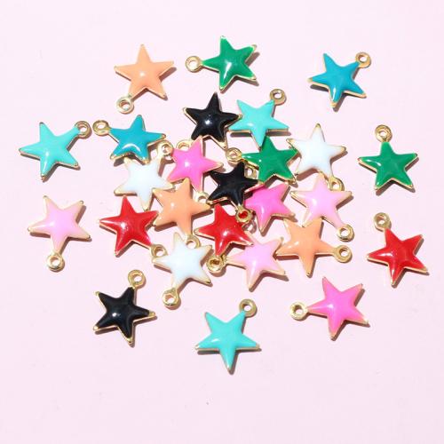 Stainless Steel Pendants, 304 Stainless Steel, Star, Vacuum Ion Plating, DIY & enamel, more colors for choice, 8.50x7mm, Approx 100PCs/Bag, Sold By Bag