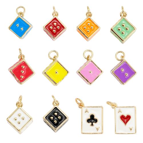 Bijoux pendentifs en laiton, Placage de couleur d'or, Forme différente pour le choix & DIY & émail, plus de couleurs à choisir, protéger l'environnement, sans nickel, plomb et cadmium, Vendu par PC