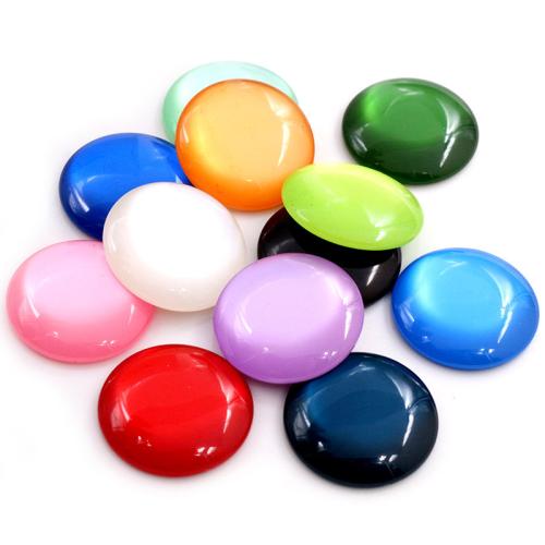 Fashion Resin Cabochons, Dome, DIY, more colors for choice, 25mm, Approx 100PCs/Bag, Sold By Bag