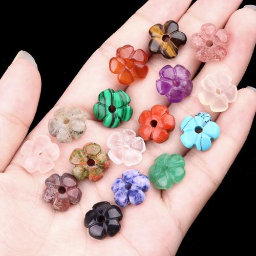 Gemstone Jewelry Beads, Natural Stone, Flower, DIY & different materials for choice, more colors for choice, Sold By PC