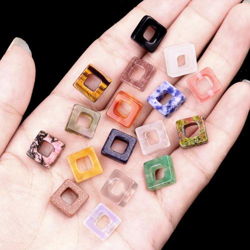 Gemstone Jewelry Beads, Natural Stone, Square, DIY & different materials for choice, more colors for choice, Sold By PC