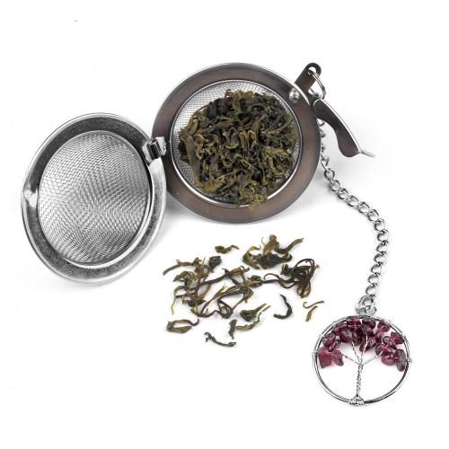 Tea Strainer Filter Diffuser, 304 Stainless Steel, with Natural Stone, different materials for choice, more colors for choice, Sold By PC