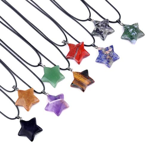 Gemstone Pendants Jewelry, Natural Stone, Star, DIY & different materials for choice, more colors for choice, Sold By PC