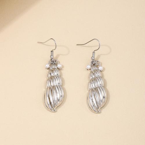 Tibetan Style Drop Earrings, with Plastic Pearl, plated, for woman, more colors for choice, Sold By Pair