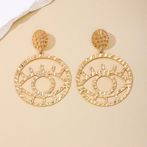 Tibetan Style Stud Earring, plated, for woman, gold, Sold By Pair