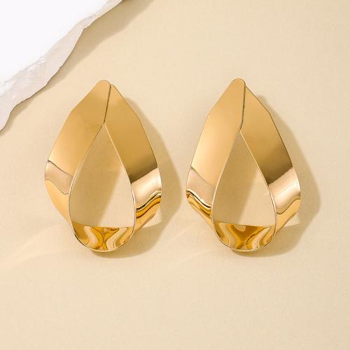 Tibetan Style Stud Earring, plated, for woman, gold, Sold By Pair