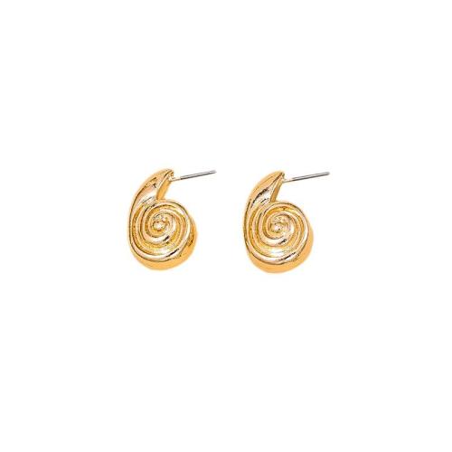 Boucle d'oreille dormeuse en alliage de zinc, Placage, pour femme, Or, Vendu par paire