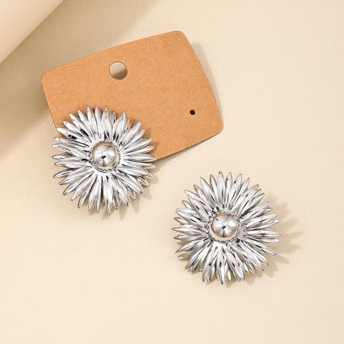 Tibetan Style Stud Earring, petals, plated, for woman, more colors for choice, Sold By Pair