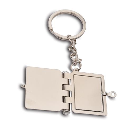 Iron Key Clasp, plated, portable & Mini & Collapsible, silver color, 35x32mm, Sold By PC