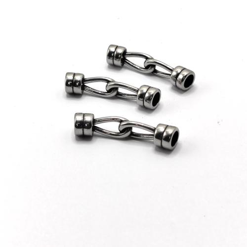 Edelstahl Lederschnur Verschluss, 304 Edelstahl, poliert, DIY, 6mm, verkauft von PC