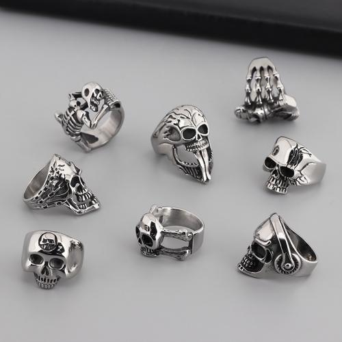 Stainless Steel Finger Ring, 304 Stainless Steel, Vacuum Ion Plating, different size for choice & different styles for choice & for man, more colors for choice, Sold By PC