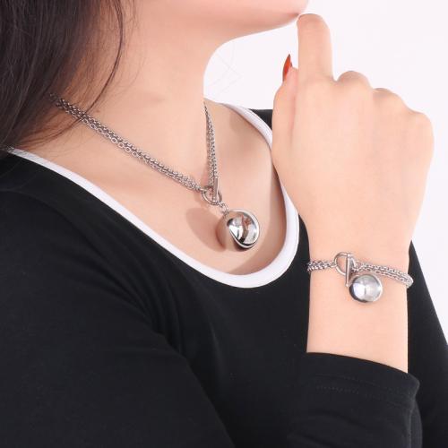 Fashion Stainless Steel Jewelry Sets, 304 Stainless Steel, Vacuum Ion Plating, for woman, more colors for choice, Sold By PC