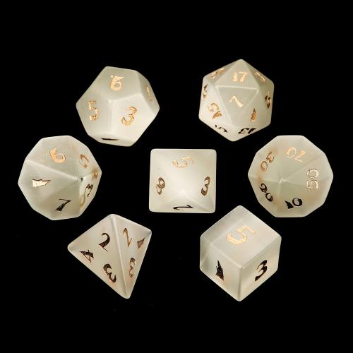 Dice for games, Cats Eye, Geometrical Pattern, different styles for choice, white, Sold By PC