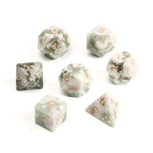 Dice for games, Lucky Stone, Geometrical Pattern, Carved, different styles for choice, Sold By PC