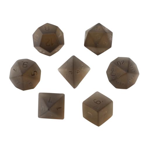 Dice for games, Smoky Quartz, Geometrical Pattern, Carved, different styles for choice, Sold By PC