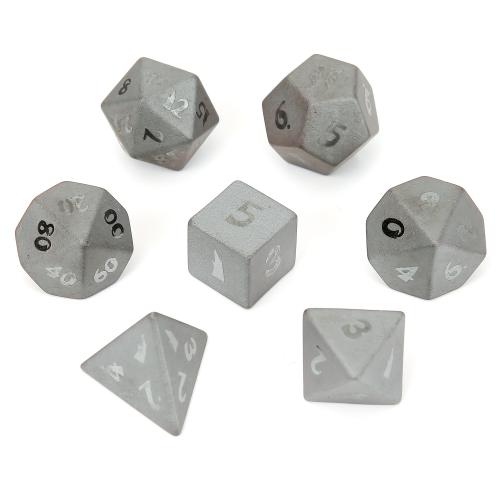 Dice for games, Non Magnetic Hematite, Geometrical Pattern, different styles for choice, Sold By PC