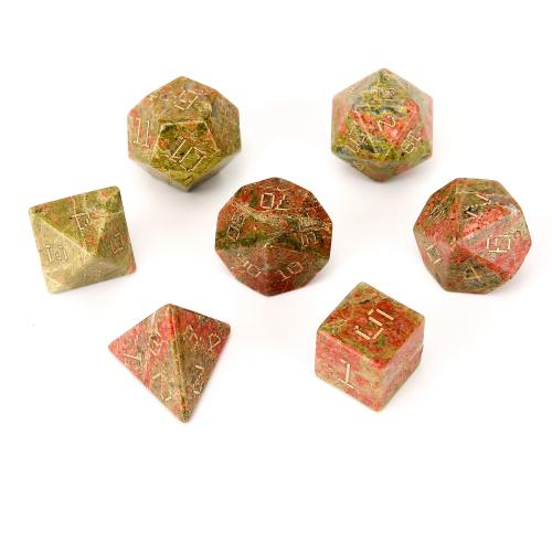 Dice for games, Unakite, Geometrical Pattern, different styles for choice, Sold By PC