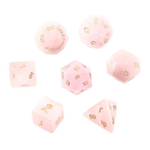 Dice for games, Cats Eye, Geometrical Pattern, different styles for choice, pink, Sold By PC