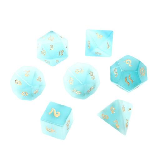 Dice for games, Cats Eye, Geometrical Pattern, different styles for choice, blue, Sold By PC