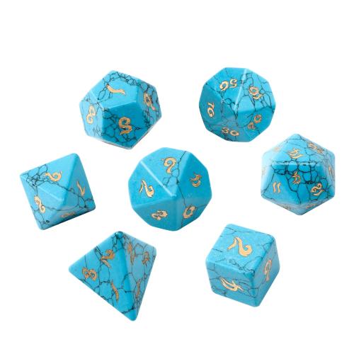 Dice for games, Blue Turquoise, Geometrical Pattern, different styles for choice, Sold By PC