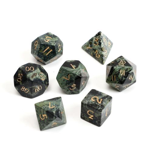 Dice for games, Green Eye Stone, Geometrical Pattern, different styles for choice, Sold By PC