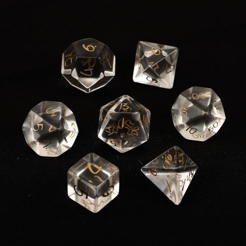 Dice for games, Crystal, Geometrical Pattern, different styles for choice, Crystal Clear, Sold By PC