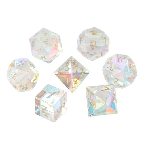 Dice for games, Glass, Geometrical Pattern, different styles for choice, multi-colored, Sold By PC