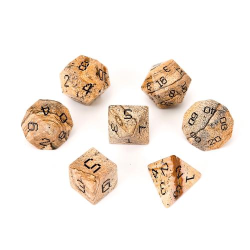 Dice for games, Picture Jasper, Geometrical Pattern, Carved, different styles for choice, Sold By PC